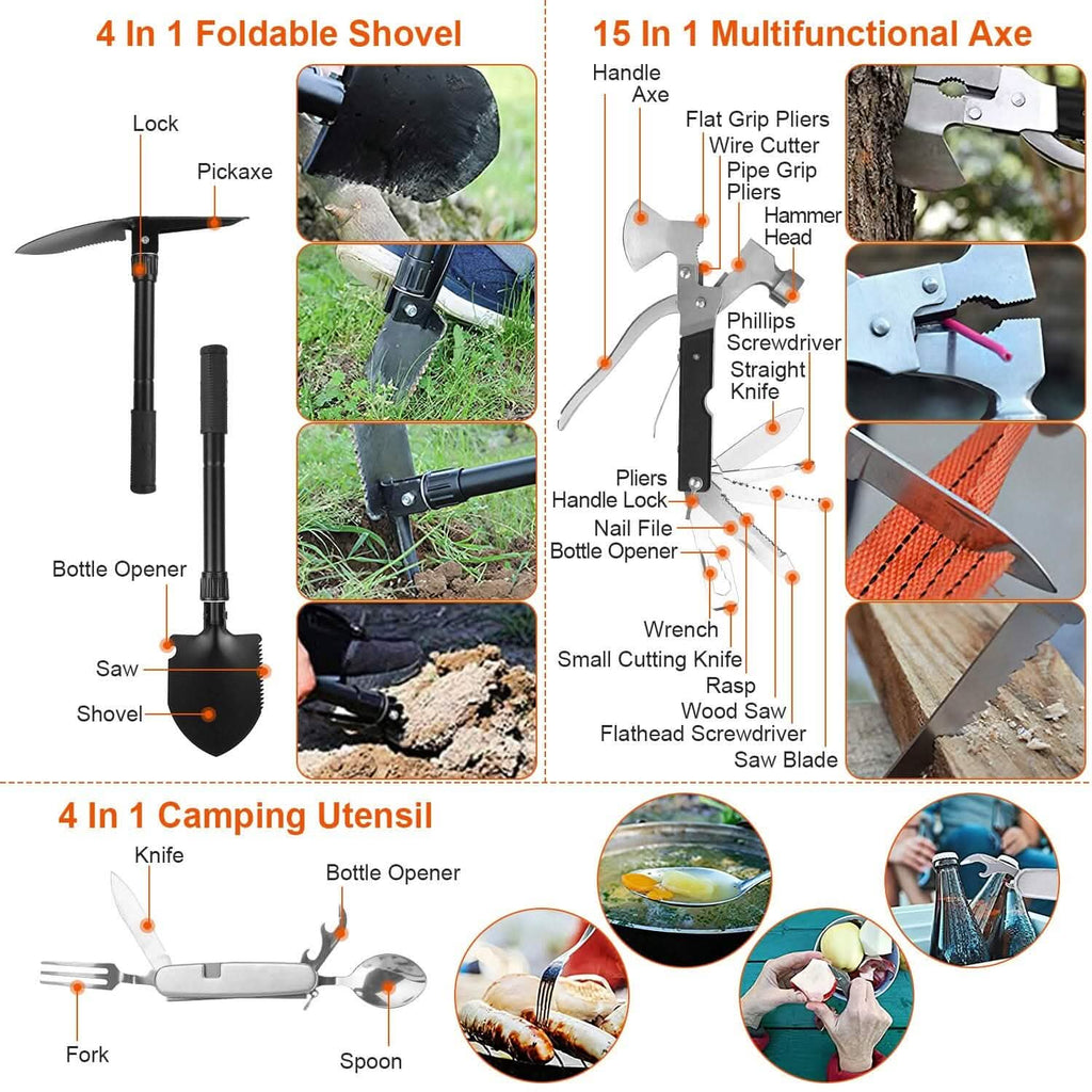 125-Pieces: Emergency Survival Gear Tactical for Outdoor Adventure by DailySale