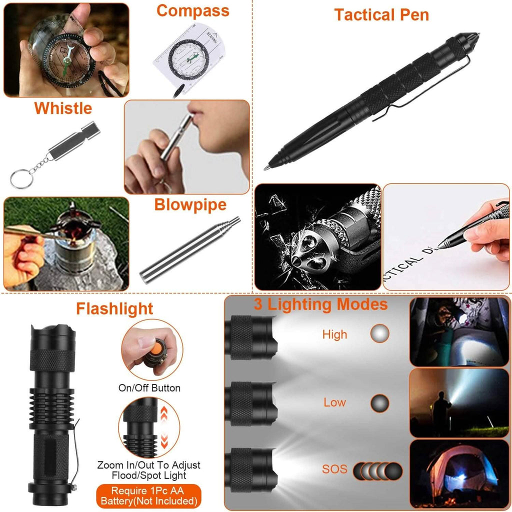 125-Pieces: Emergency Survival Gear Tactical for Outdoor Adventure by DailySale