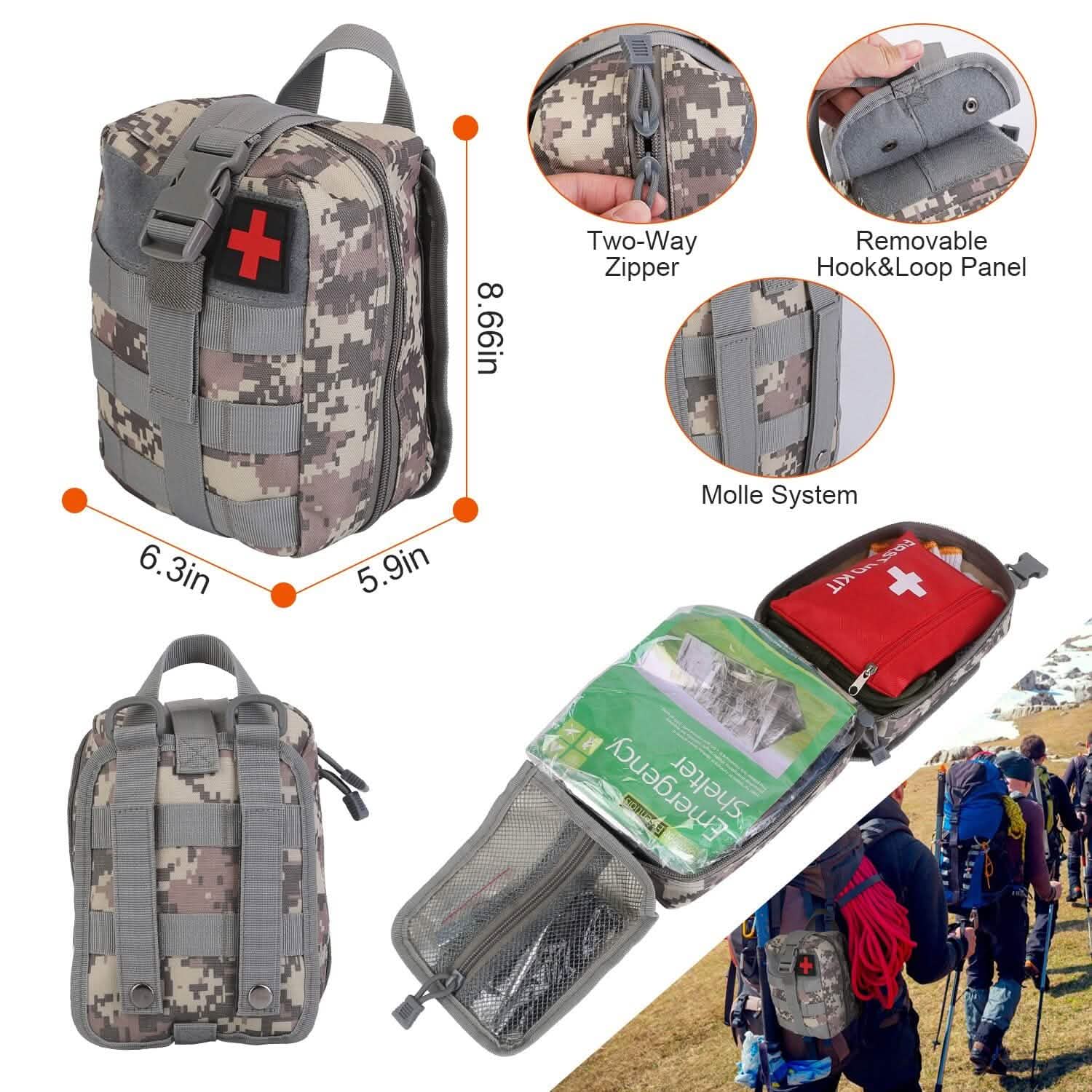 125-Pieces: Emergency Survival Gear Tactical for Outdoor Adventure by DailySale
