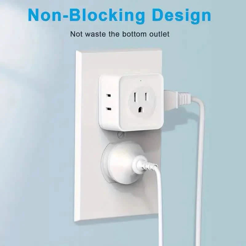 Multi-Function Socket Adapter – Five-Way Wall Extension by DailySale