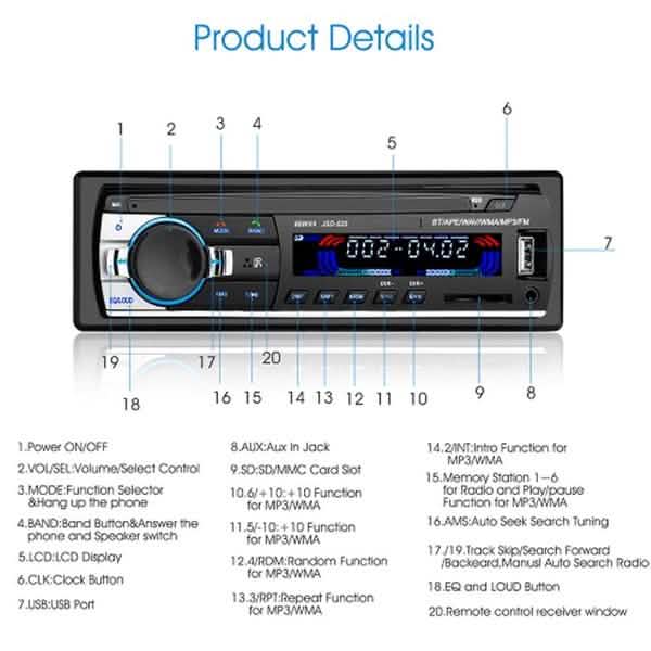 12V Bluetooth Car Stereo by DailySale