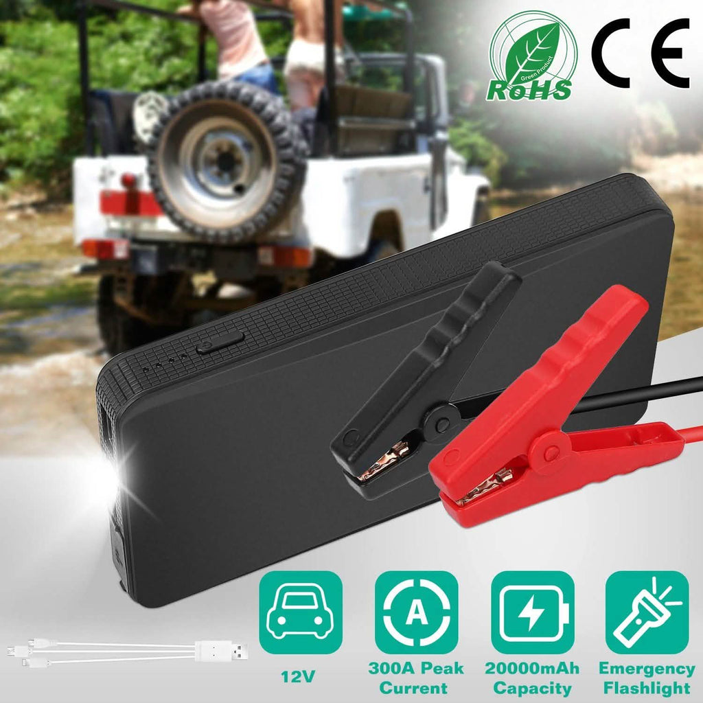 12V Car Jumper Starter 300A Peak 20000 mAh Battery Charger by DailySale