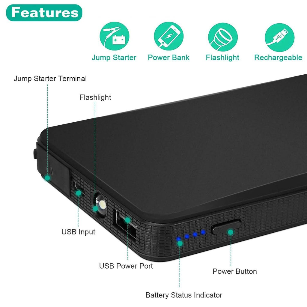 12V Car Jumper Starter 300A Peak 20000 mAh Battery Charger by DailySale