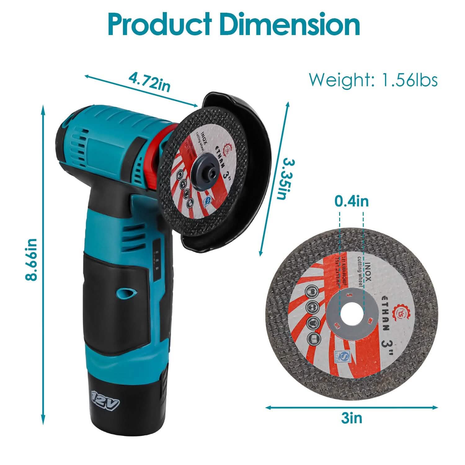12V Cordless Mini Angle Grinding Machine by DailySale