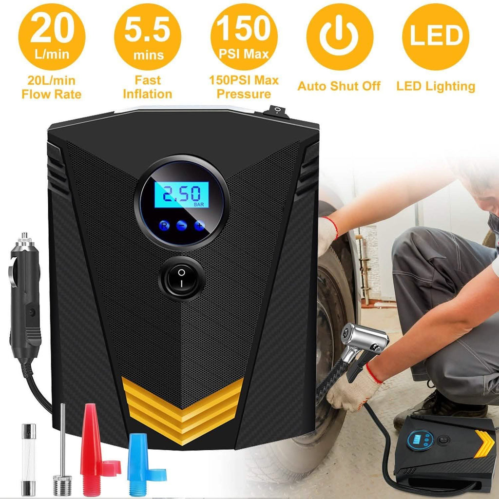 12V DC 100W 150PSI Digital Tire Inflator by DailySale