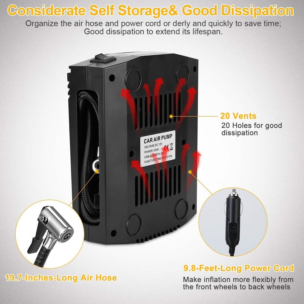 12V DC 100W 150PSI Digital Tire Inflator by DailySale