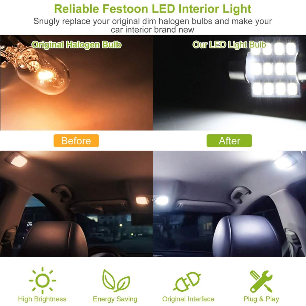 13-Pieces: T10 31mm Festoon LED Light by DailySale