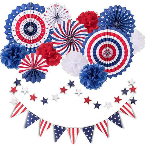 14-Piece: Patriotic Party Decorations Set by DailySale