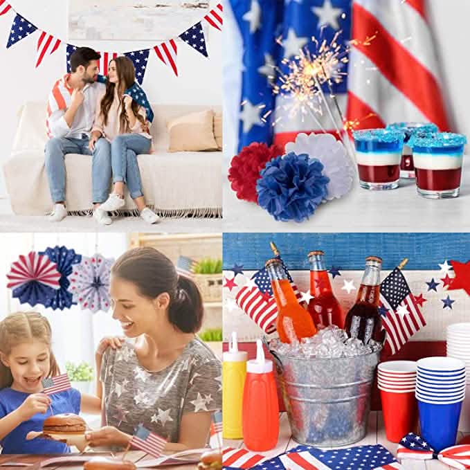 14-Piece: Patriotic Party Decorations Set by DailySale