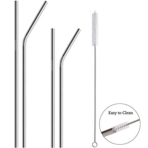 14-Piece: Stainless Steel Straw Set by DailySale