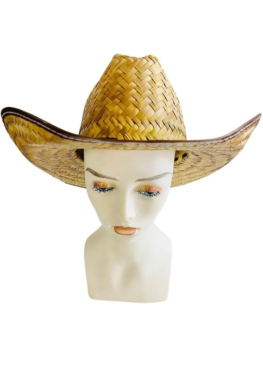 Cowboy Mexican Palm Leaf Straw Hat Sombrero Vaquero Artesanal de Palma by Chica Mexico
