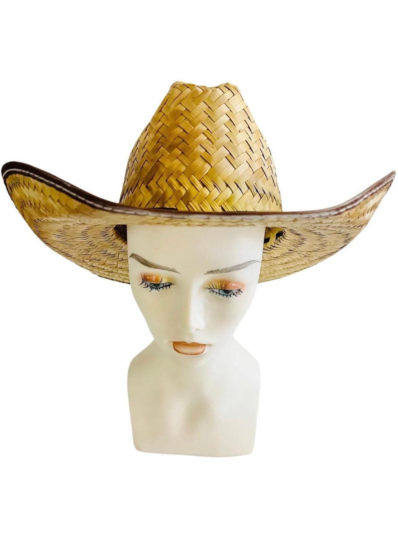 Cowboy Mexican Palm Leaf Straw Hat Sombrero Vaquero Artesanal de Palma by Chica Mexico