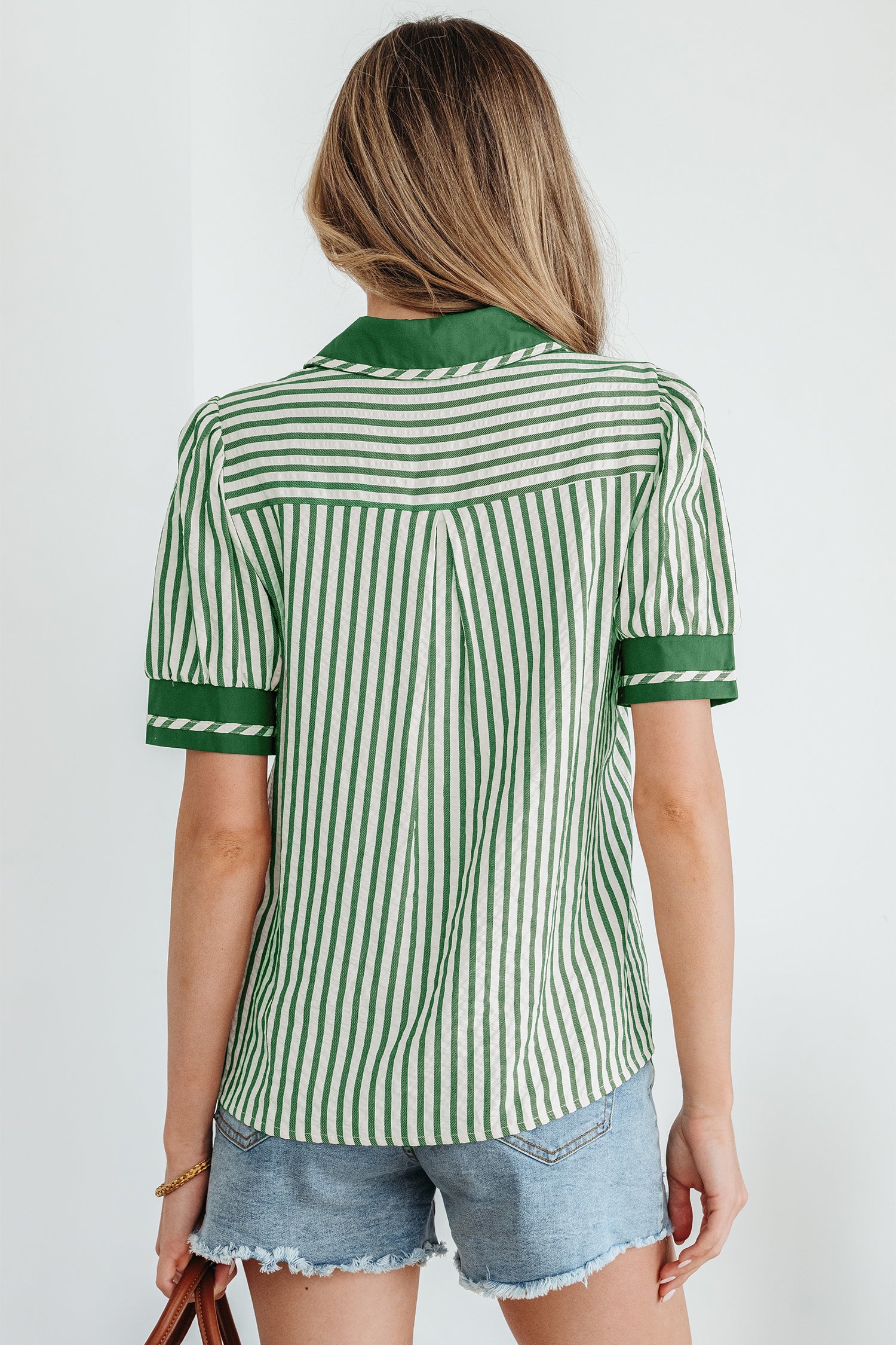 Elora Short Bubble Sleeve Blouse - Goddess Imports Marketplace
