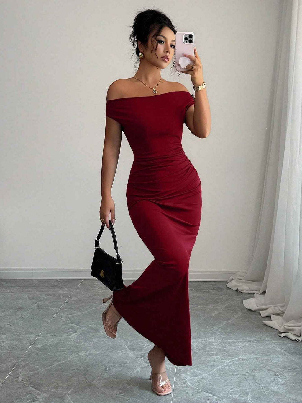 Autumn Winter off the Shoulder off Neck Dress Sexy Elegant Dress Evening Dress Women Clothing