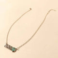 Myra Cowgirl cactus Charm Necklace for Women in Moonlit and Turquoise