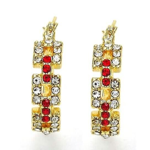 14k Gold Filled Garnet Unique Shape Earrings by DailySale
