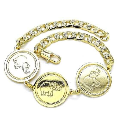 14k Gold Filled High Polish Finsh Cuban Curb Coin Bracelet by DailySale
