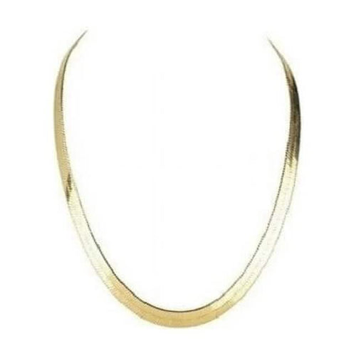14K Gold High Polish Finish Flat Herringbone Chain Necklace by DailySale