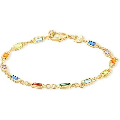 14K Gold Multicolor Crystal Bracelet by DailySale