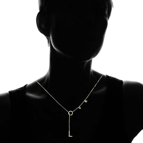 14K Gold Plated Love Lariat Necklace by DailySale