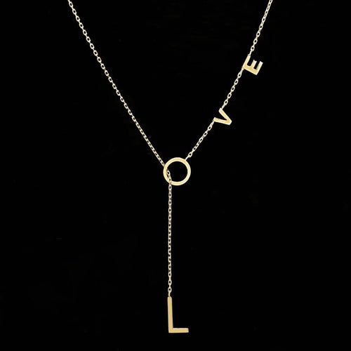 14K Gold Plated Love Lariat Necklace by DailySale