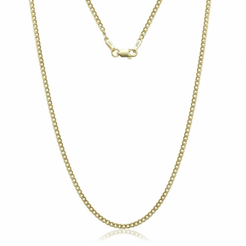 14k Solid Yellow Gold Cuban Link Chain Necklace - Assorted Sizes by DailySale