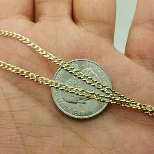 14K Solid Yellow Gold Cuban Link Chain Necklace by DailySale