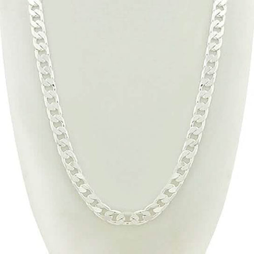 14k White Gold Filled Cuban Link Chain 24" by DailySale