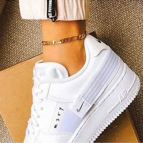 14k Yellow Gold Filled High Polish Finsh Figaro Link Anklet 5mm 9.5'' White/Yellow by DailySale