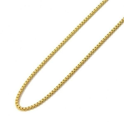 14K Yellow Gold High Polish Classic Box Link Chain Necklace - 26-inch by DailySale