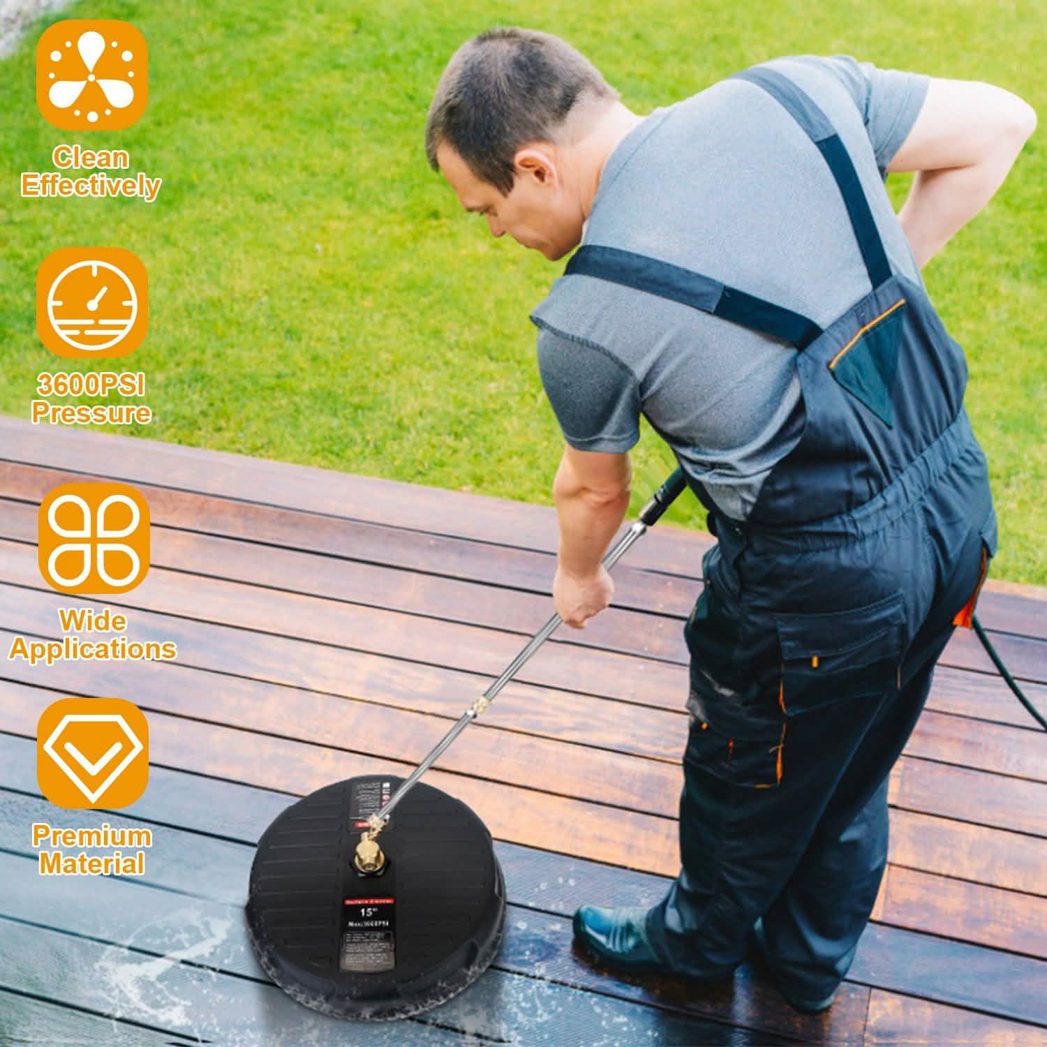 15" High Pressure Flat Surface Cleaner by DailySale