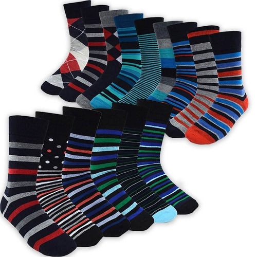 15 Pairs: Parquet Men's Patterned Fancy Socks by DailySale