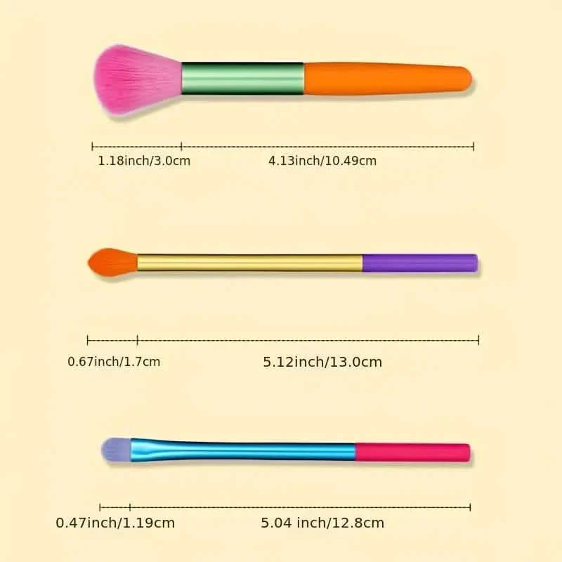 15-Pieces: Rainbow Color High Quality Makeup Brush Set by DailySale