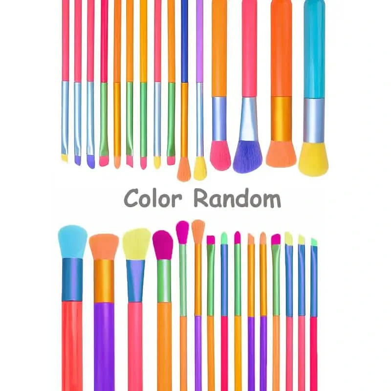 15-Pieces: Rainbow Color High Quality Makeup Brush Set by DailySale
