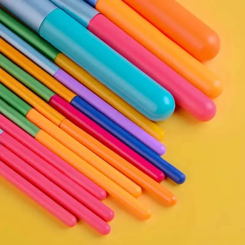 15-Pieces: Rainbow Color High Quality Makeup Brush Set by DailySale