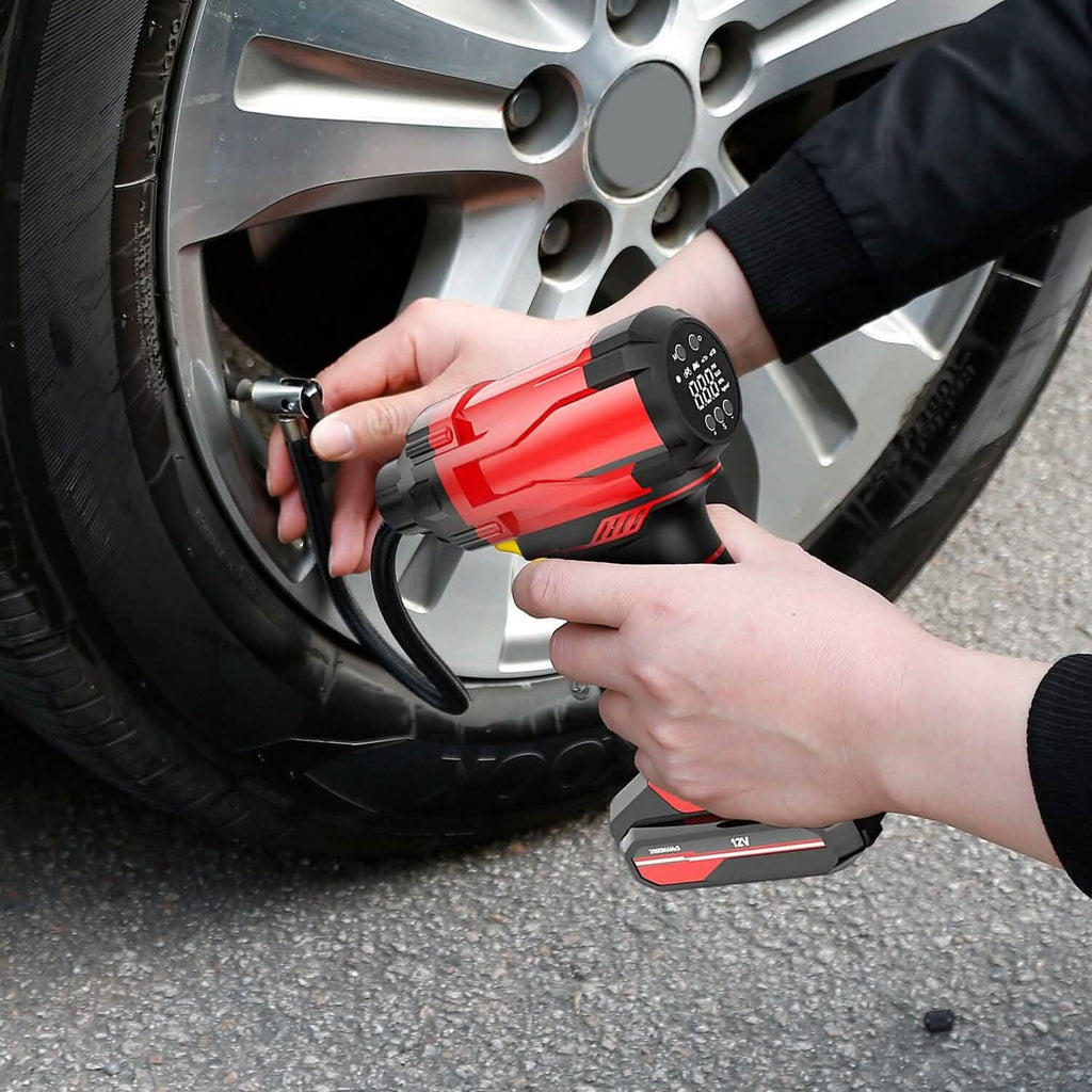 150 PSI 12V Portable Cordless Tire Pump 6000mAh Rechargeable with LED Light by DailySale