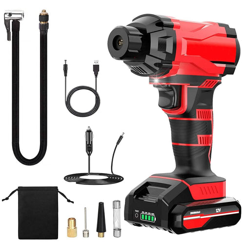 150 PSI 12V Portable Cordless Tire Pump 6000mAh Rechargeable with LED Light by DailySale