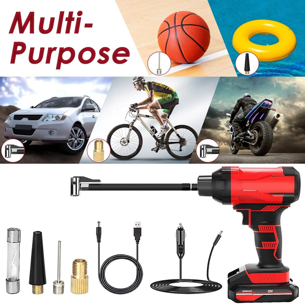 150 PSI 12V Portable Cordless Tire Pump 6000mAh Rechargeable with LED Light by DailySale