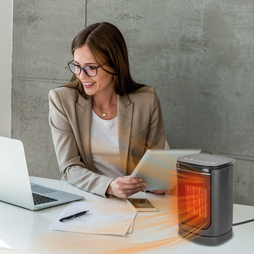 1500W Electric Space Heater Ceramic Heater Fan with 3 Modes Remote Control Digital Display by DailySale