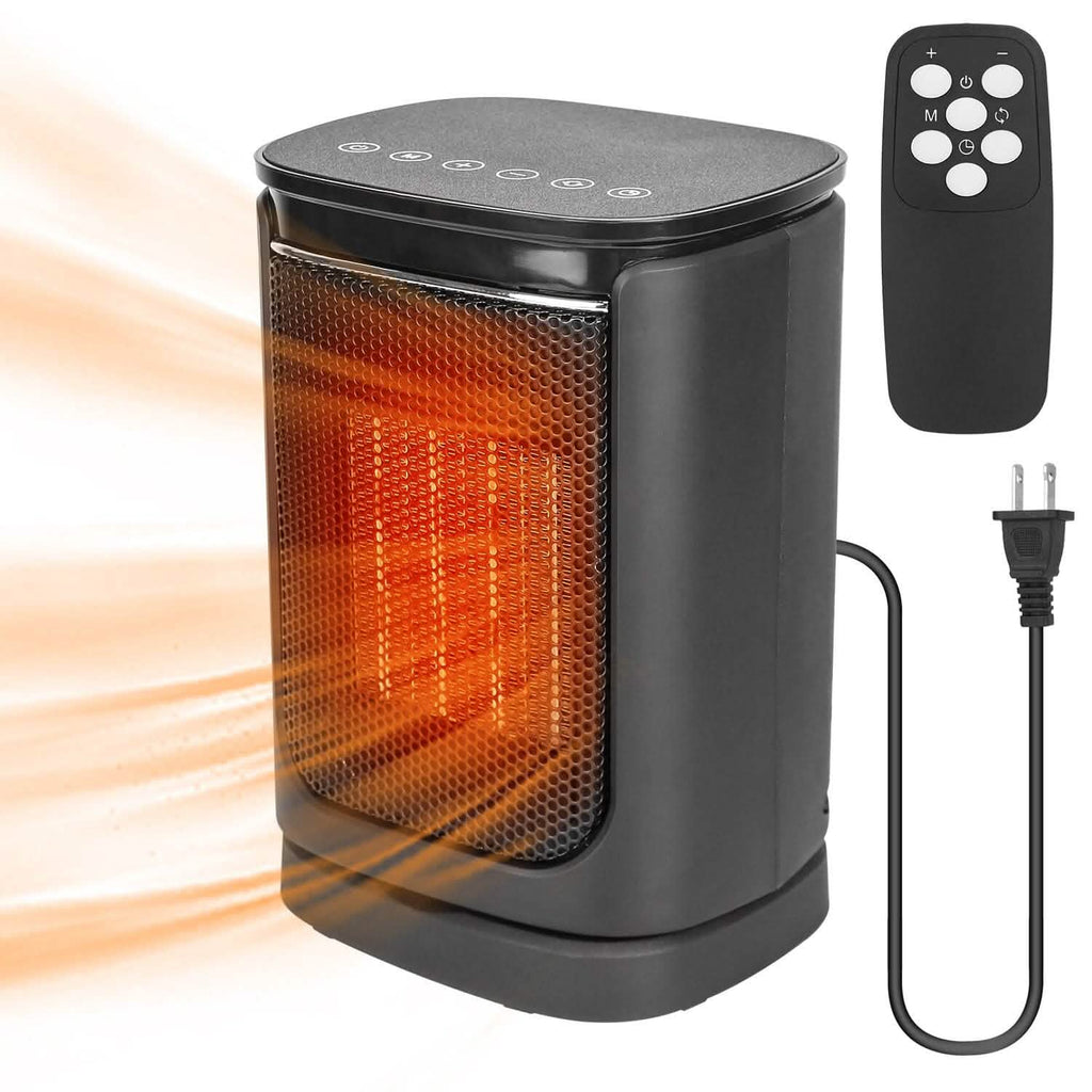 1500W Electric Space Heater Ceramic Heater Fan with 3 Modes Remote Control Digital Display by DailySale