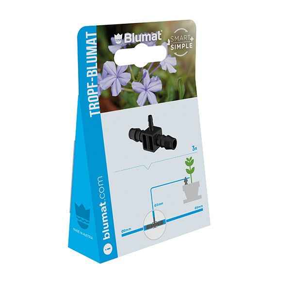 Blumat T-Piece Connector – 8-3-8mm Tee, 3 Pack
