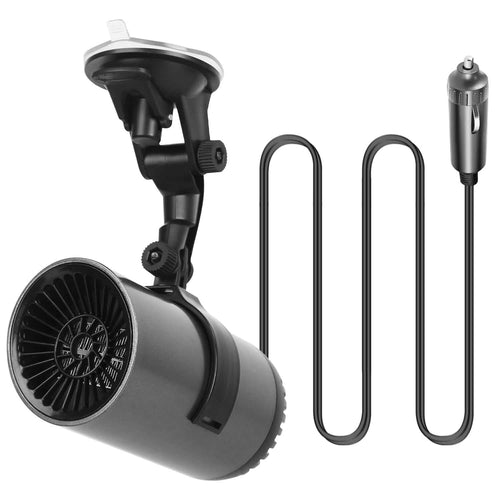 150W Portable Car Heater 2-in-1 Heating Cooling Fan Rotatable Demister Defroster by DailySale