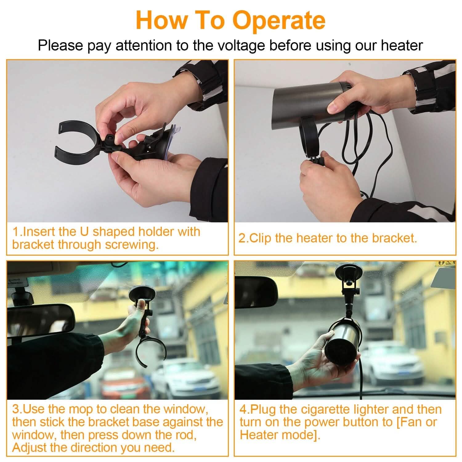 150W Portable Car Heater 2-in-1 Heating Cooling Fan Rotatable Demister Defroster by DailySale