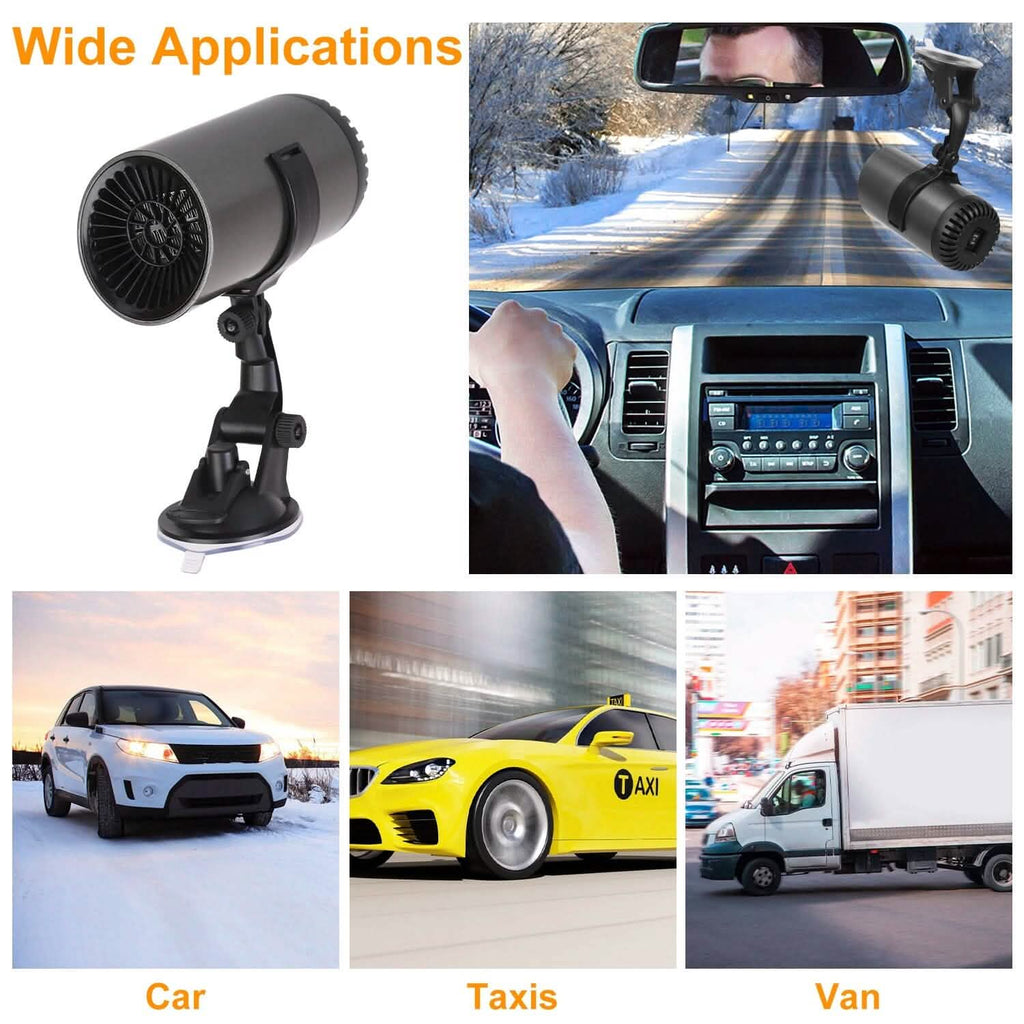 150W Portable Car Heater 2-in-1 Heating Cooling Fan Rotatable Demister Defroster by DailySale