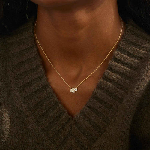 18K Gold-Plated 925 Sterling Silver Zircon Heart Necklace by Wild and Free Boutique