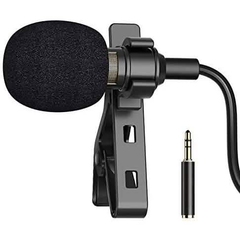 16 Feet Single Head Lavalier Lapel Microphone Omnidirectional Condenser Mic by DailySale