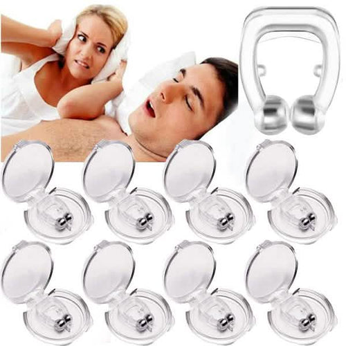 16-Pack: Silicone Magnetic Nose Clip Portable Mini Anti Snoring by DailySale