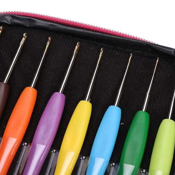 16-Piece: Colored Crochet Hooks Yarn by DailySale