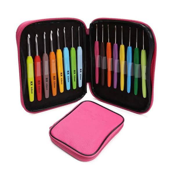 16-Piece: Colored Crochet Hooks Yarn by DailySale