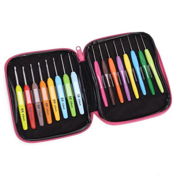 16-Piece: Colored Crochet Hooks Yarn by DailySale